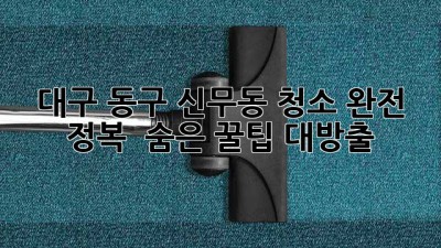 ✨ 대구 동구 신무동 청소 완전 정복! ✨ 숨은 꿀팁 대방출! 🍯