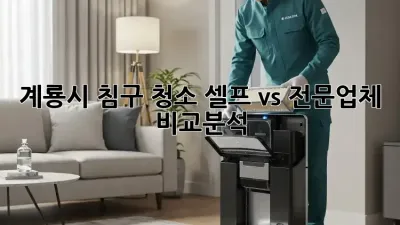계룡시 침구 청소, 셀프 vs 전문업체 비교분석!