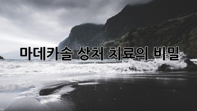 마데카솔, 상처 치료의 비밀!